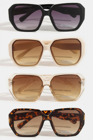Oversized Square Lens Sunglasses Set