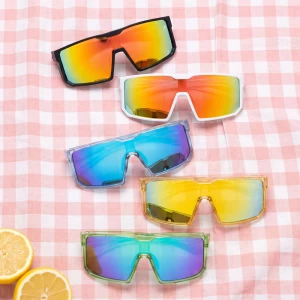 Sport Shield Wrap Mirror Lens Sunglasses