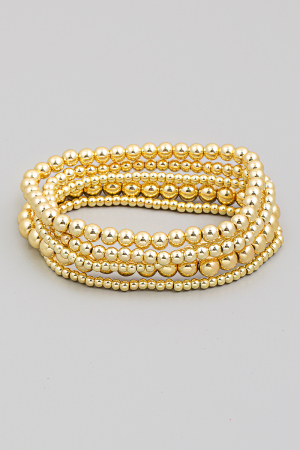 Assorted Ball Bead Bracelet Set