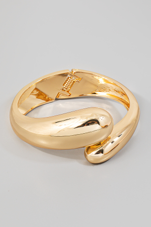 Metallic Hinged Tear Cuff Bracelet