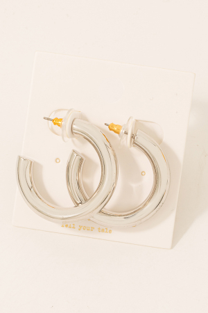 Gold Dipped Tube Hoop Earrings