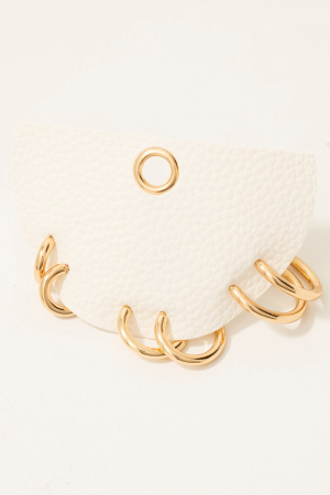 Three Pair Mini Tube Hoop Earrings Set