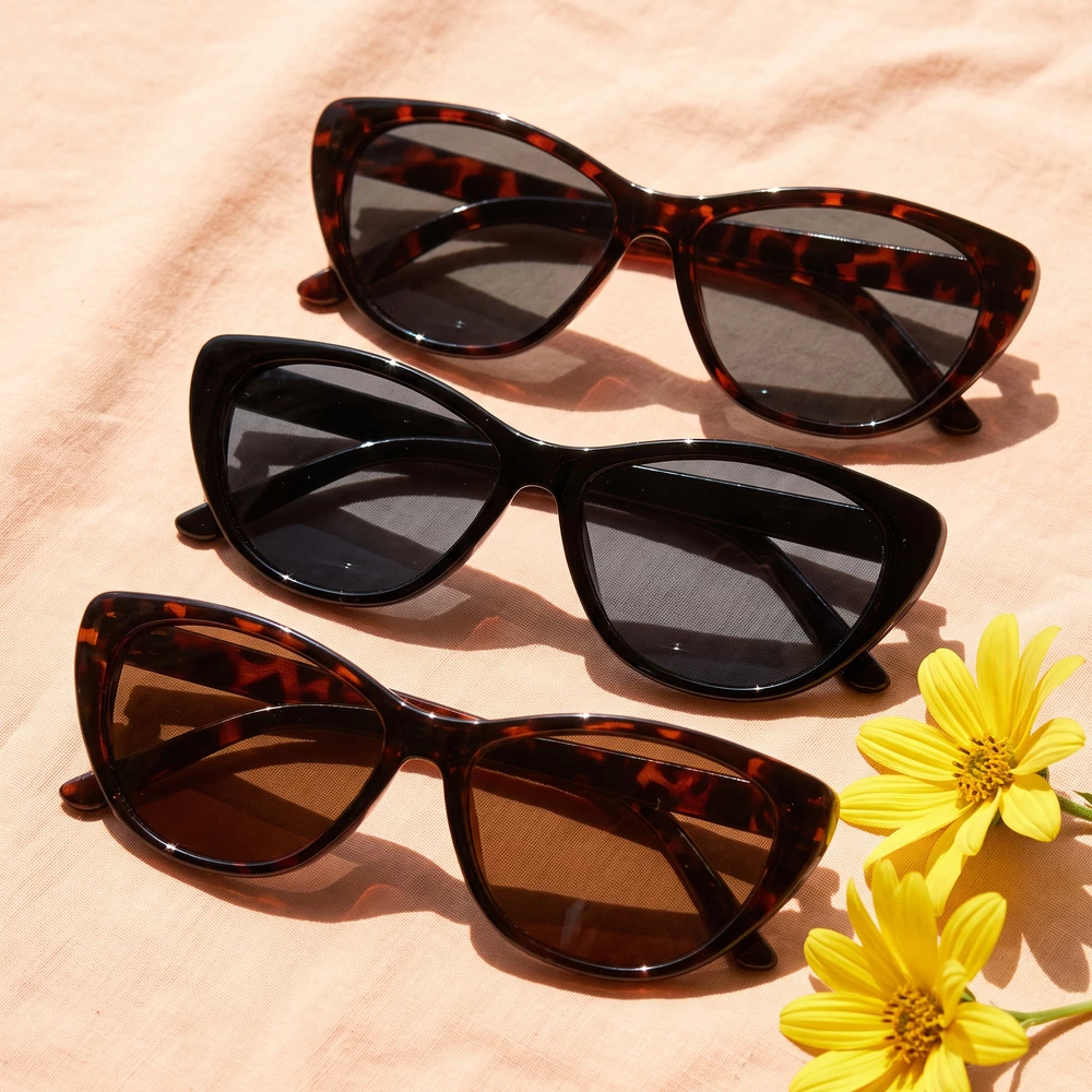 Polarized Slim Cat Eye Sunglasses