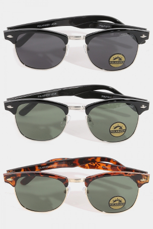 Polarized Round Frame Sunglasses Set