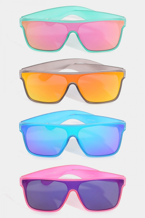 Large Polarized Shield Lens Sunglasses Set