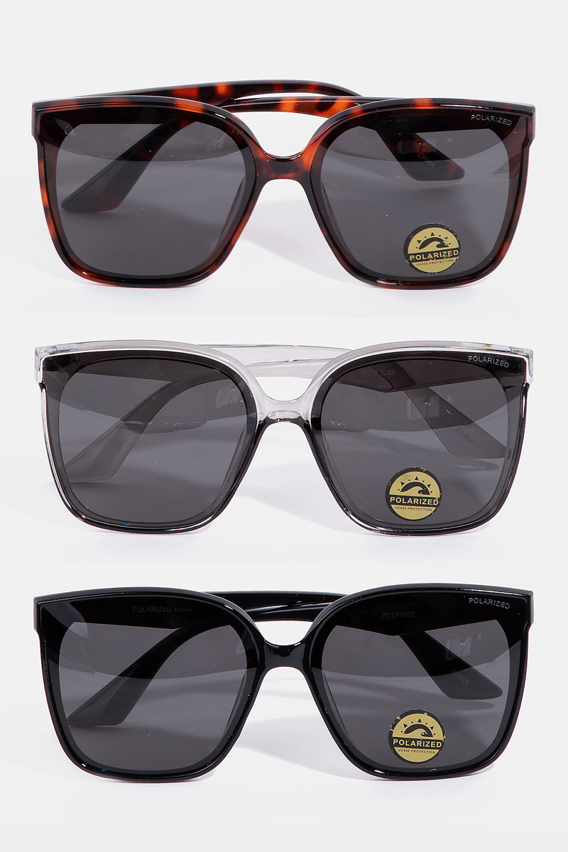 Acetate Frame Polarized Sunglasses Set