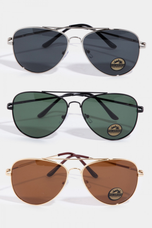 Polarized Lens Aviator Sunglasses Set