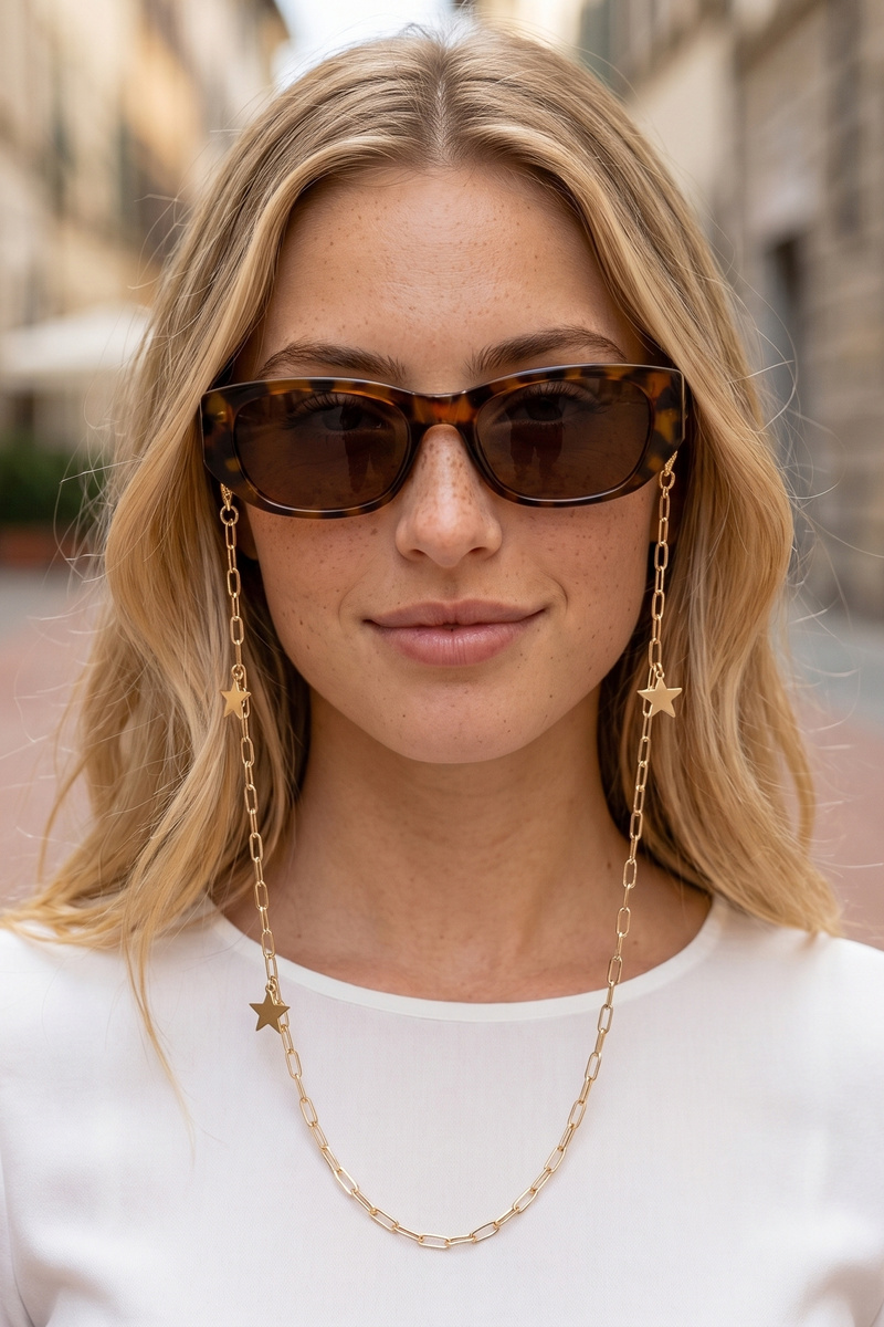 Star Charm Paperclip Chain Sunglass Chain