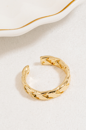 Gold Dipped Chain Braid Ring