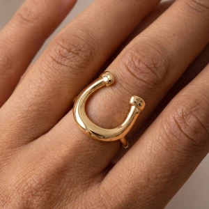 Polished Horseshoe Wrap Open Ring