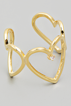 Heart Chain Link Ring