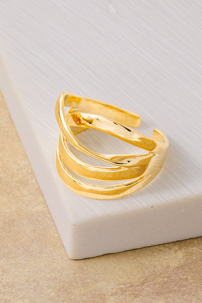 Layered Link Metallic Ring