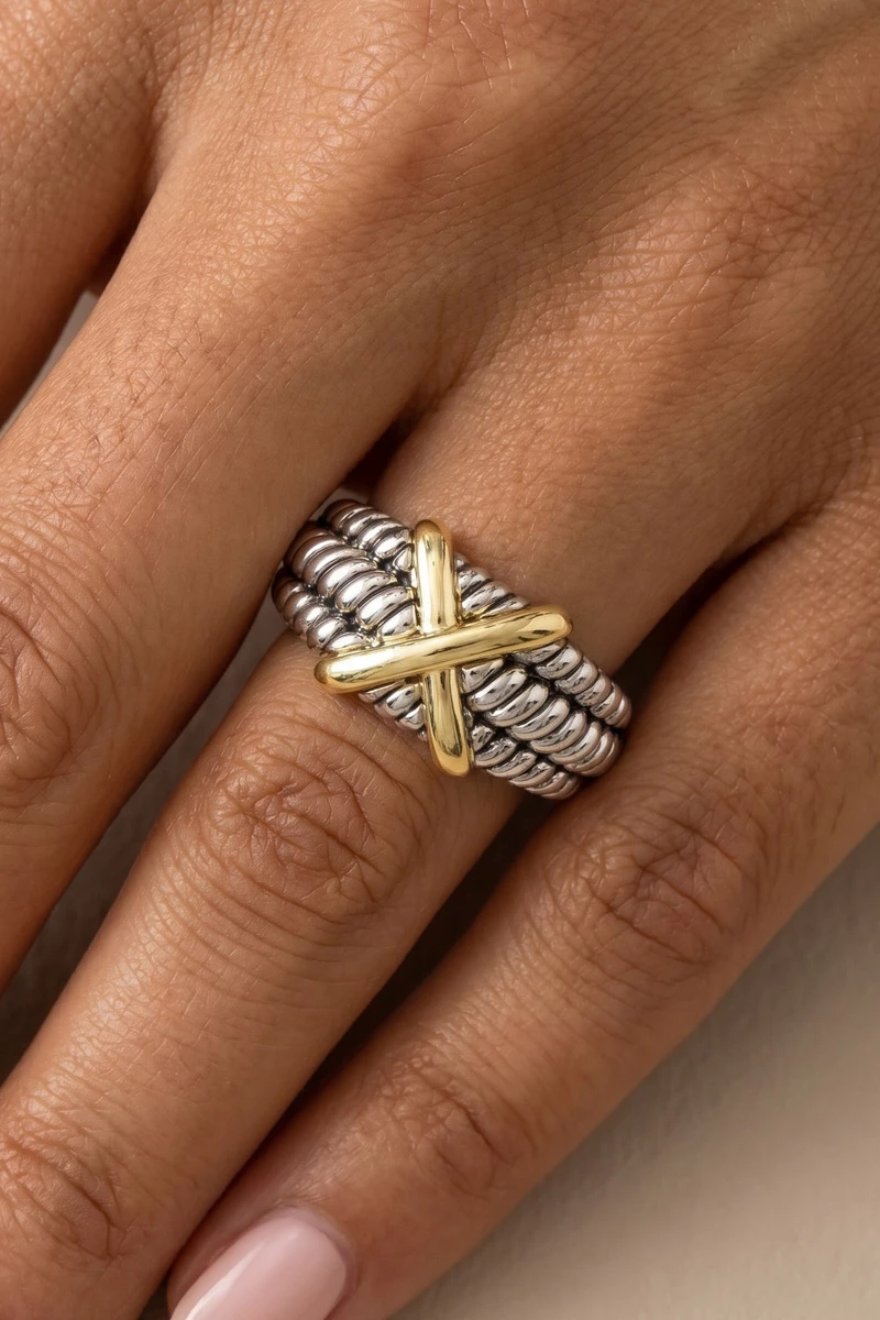 Beaded Dome X Station Ring