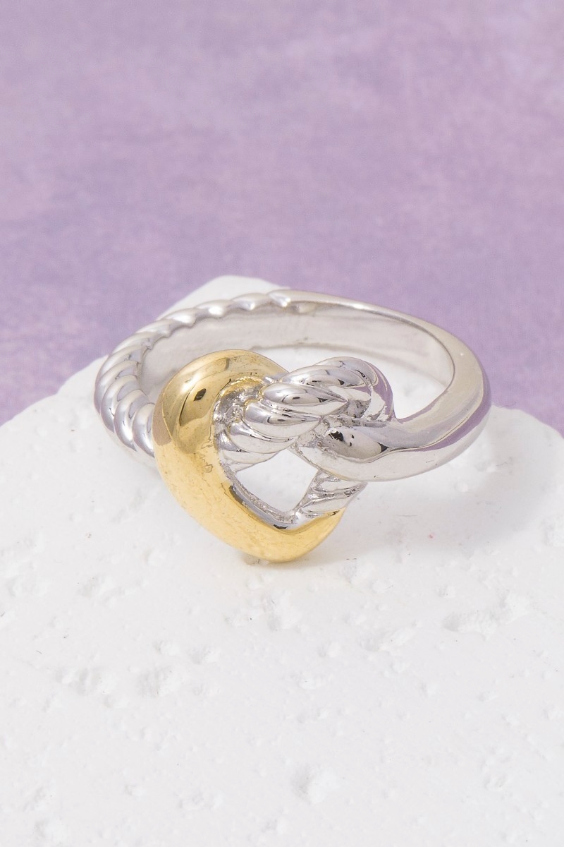 Two-Tone Twisted Knot Ring