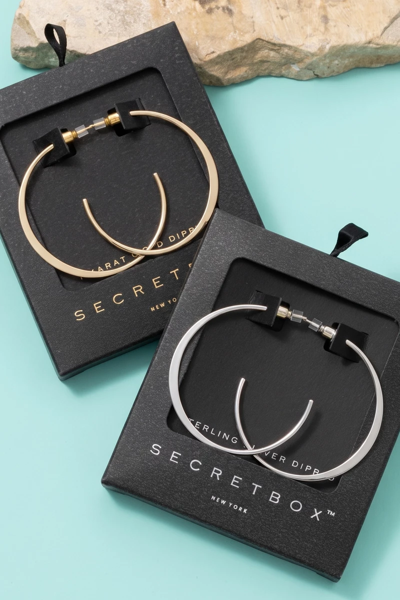 Thin Wire Large Round Hoop Earrings