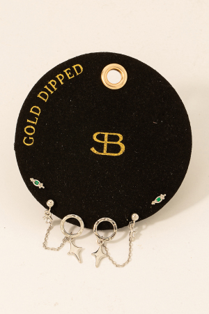 Secret Box Gold Dipped Earrings Set