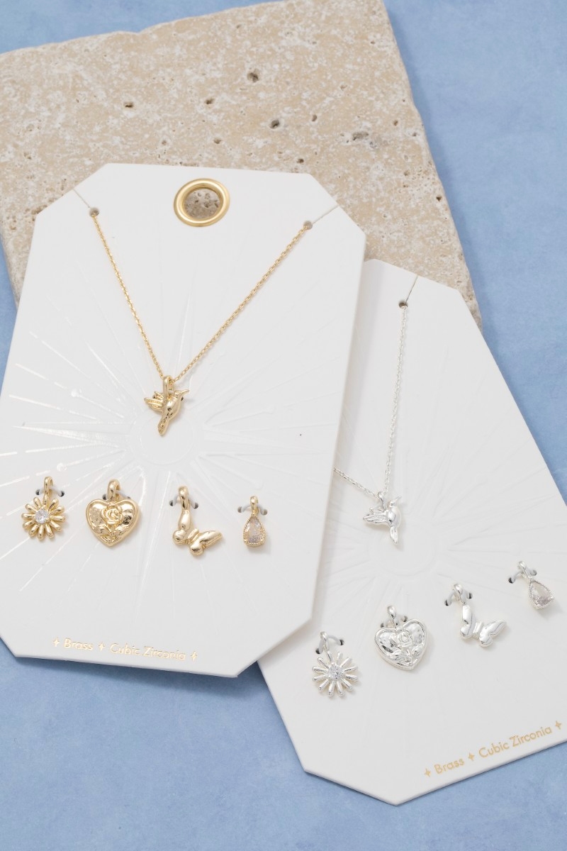 Assorted Interchangeable Charms Pendant Necklace