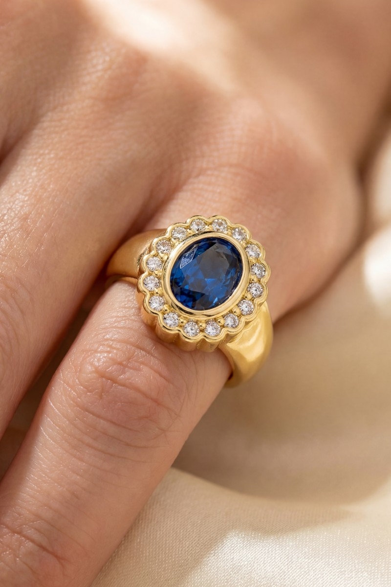 Gold Dipped Cz Oval Heirloom Signet Pinky Ring