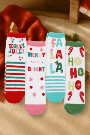 Assorted Twelve Pair Christmas Socks Set