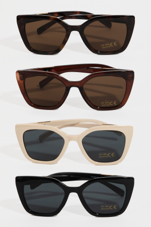 Metallic Accent Cat Eye Sunglasses