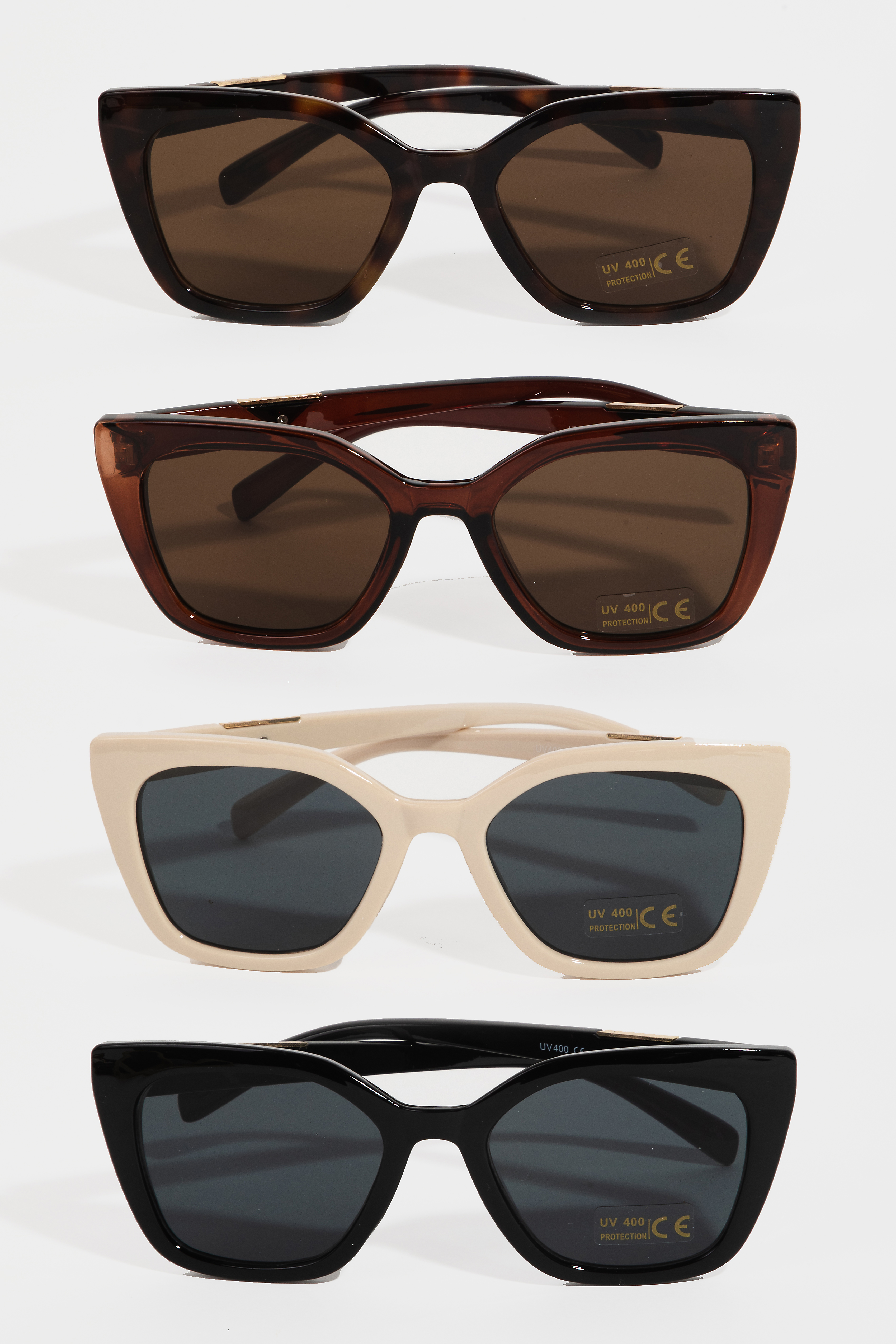 Metallic Accent Cat Eye Sunglasses