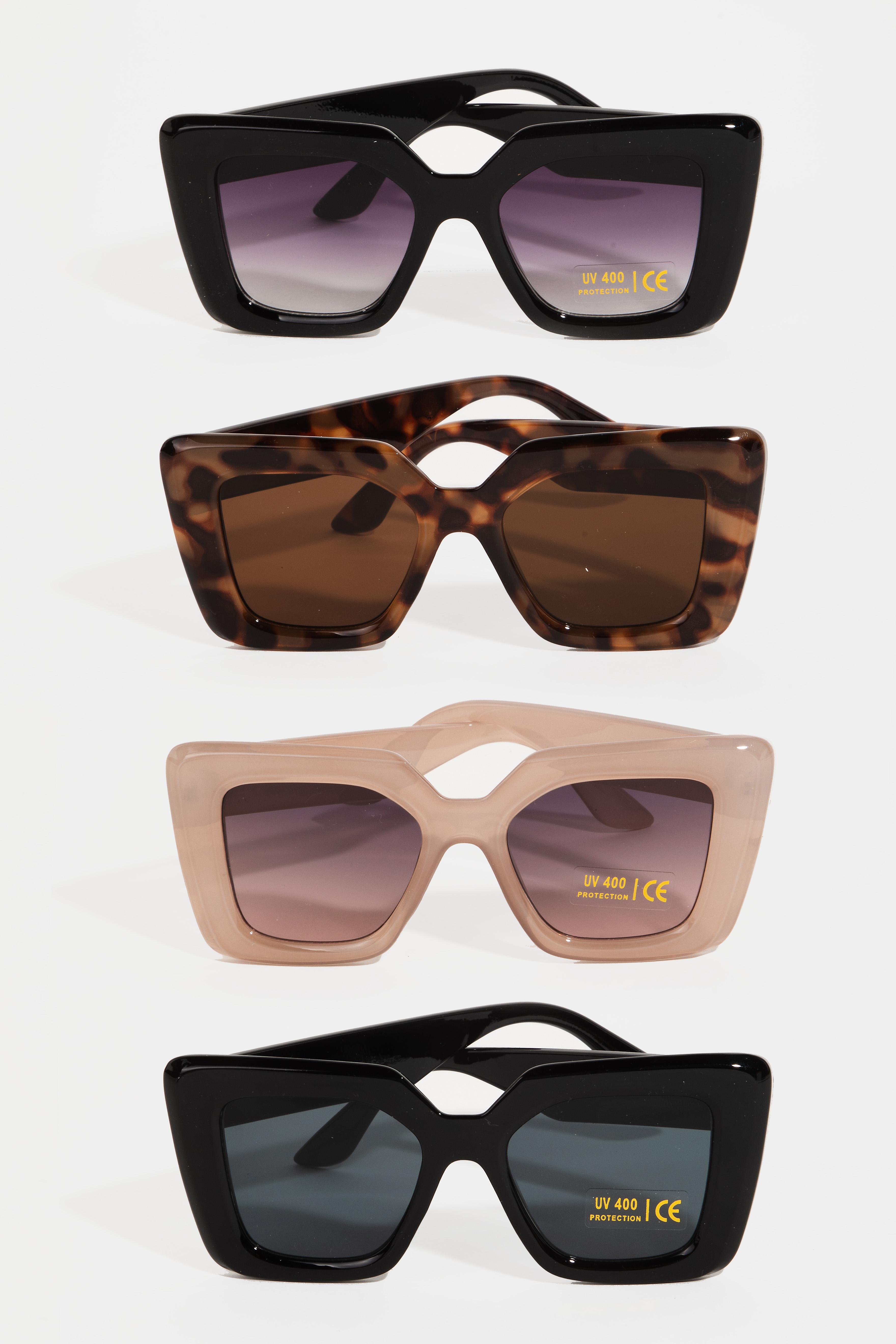 Thick Plastic Frame Cat Eye Sunglasses