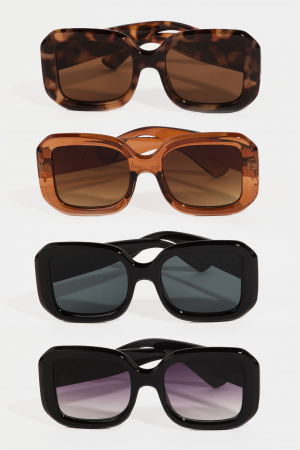 Plastic Frame Rectangle Sunglasses