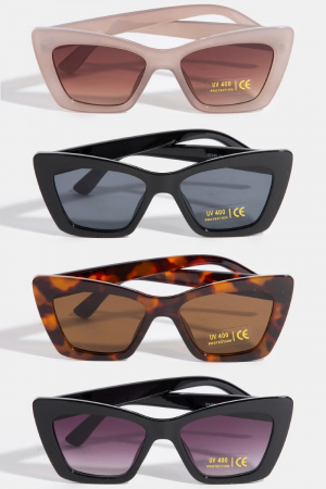 Thick Frame Cat Eye Sunglasses Set