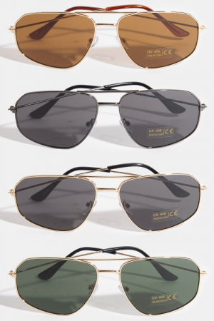 Sporty Aviator Sunglasses Set