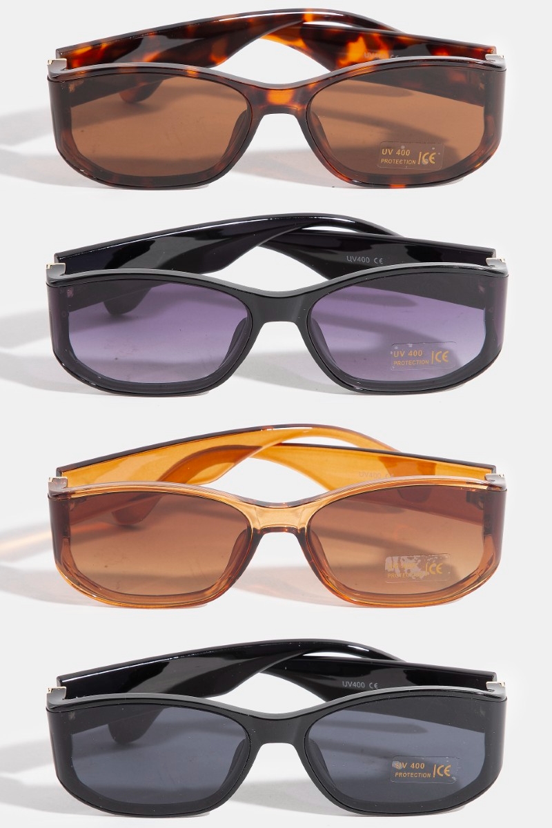 Rectangle Peripheral Lens Sunglasses Set