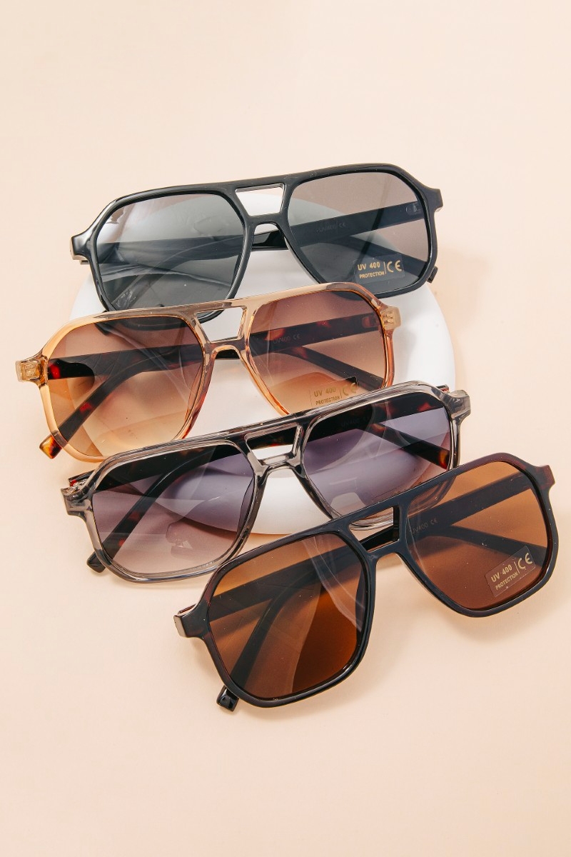 Acetate Square Sunglasses Set