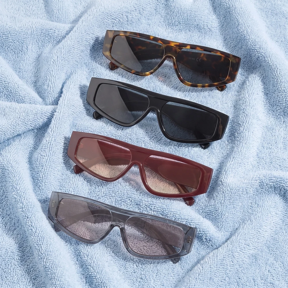 Angular Wrap Shield Sunglasses