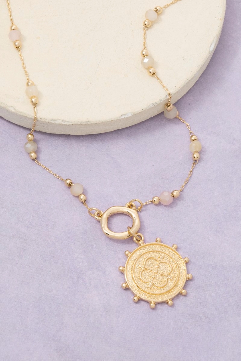 Clover Coin Pendant Necklace