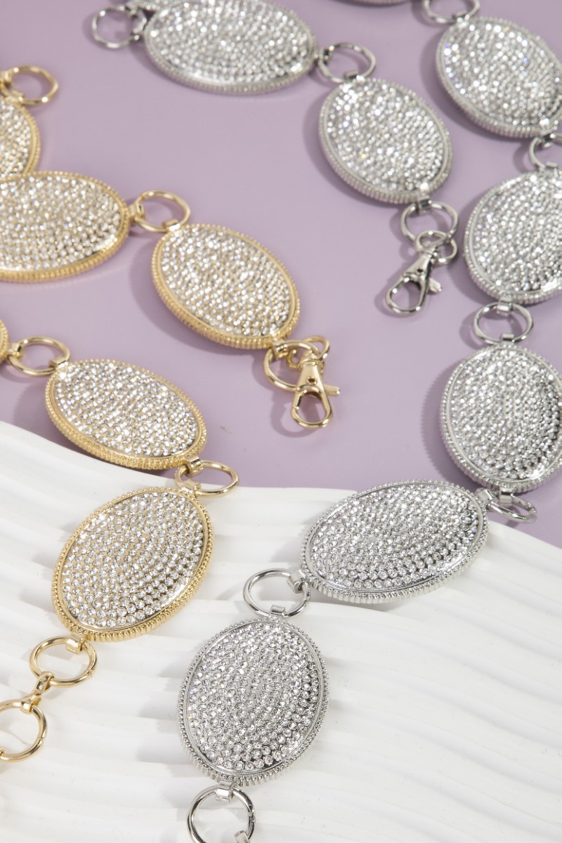 Pave Oval Chain Belt