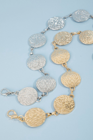 Hammered Circle Disc Chain Belt