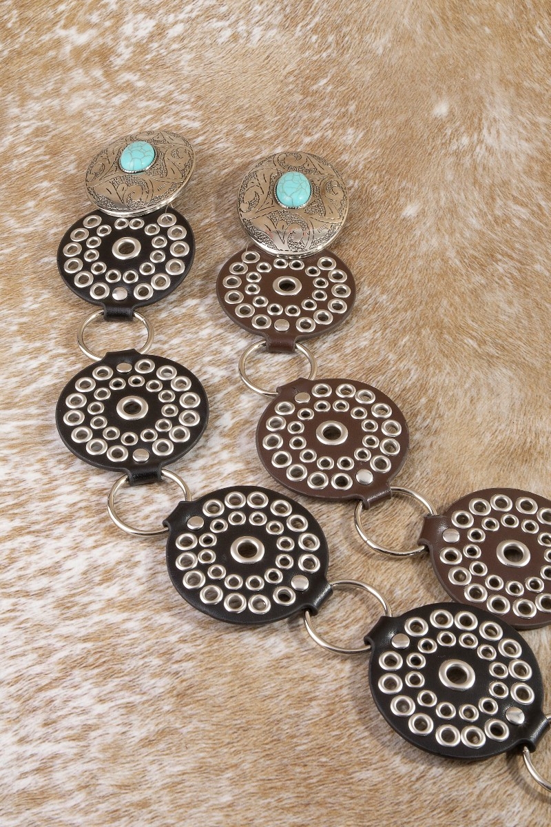 Turquoise Concho Ring Belt