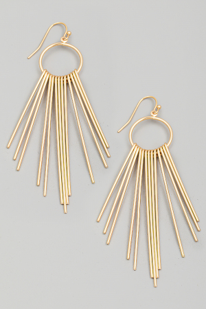 Thin Bar Fringe Earrings