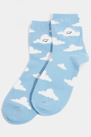 Smiling Cloud Blue Skies Socks