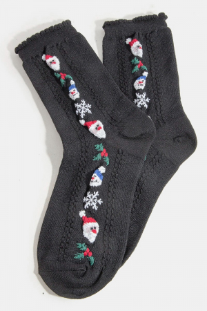 Christmas Theme Embroidered Sant...
