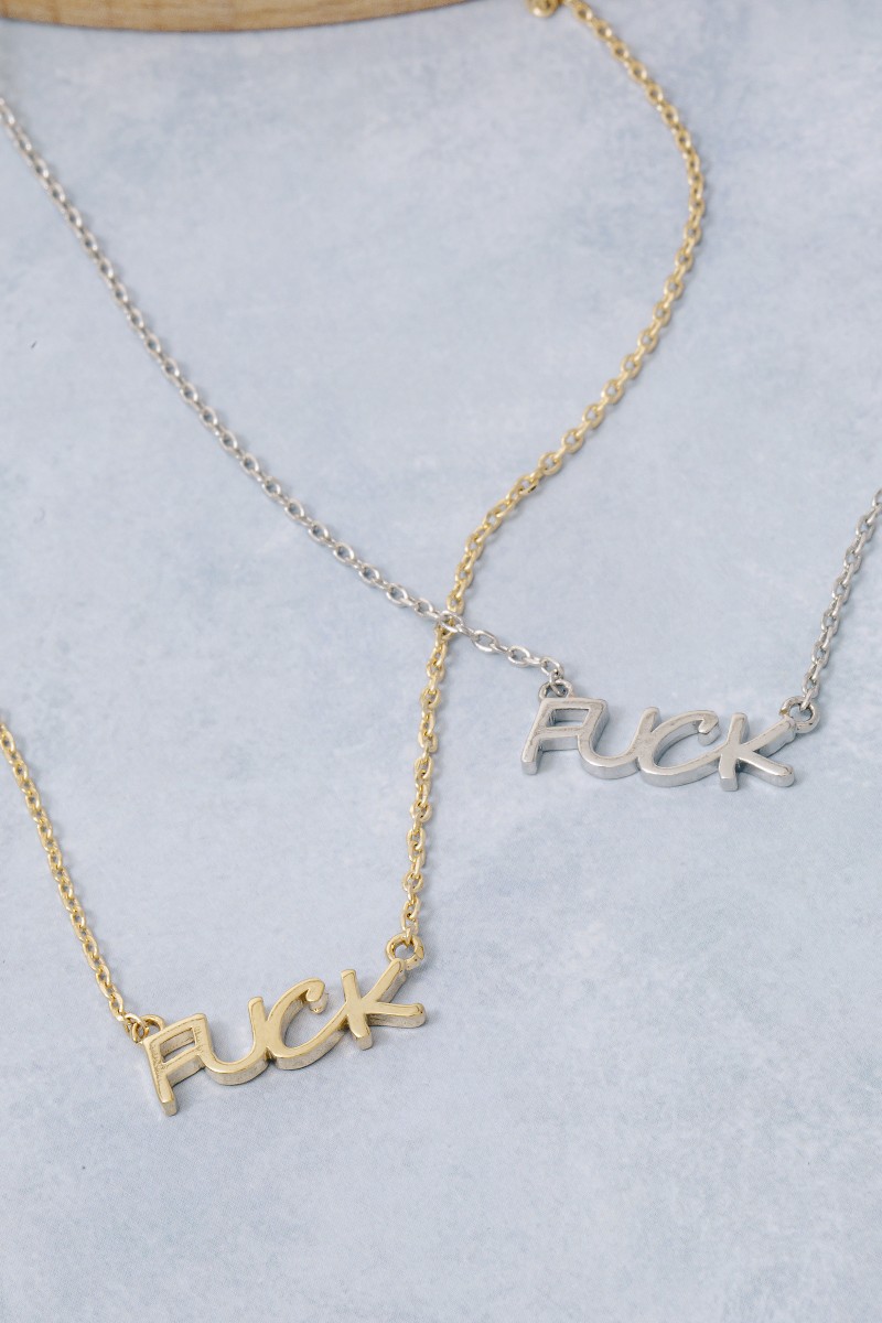 Fuck Pendant Necklace