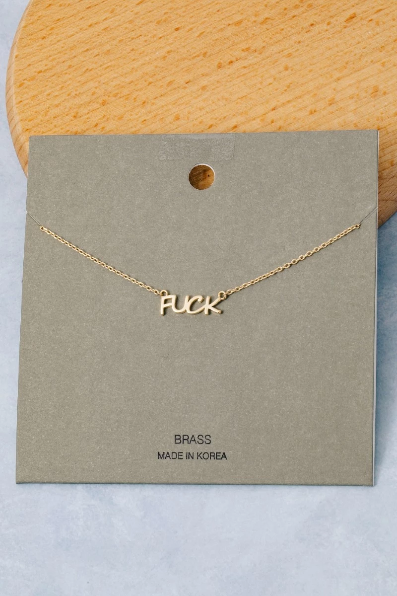Fuck Pendant Necklace
