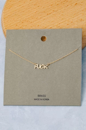 Fuck Pendant Necklace